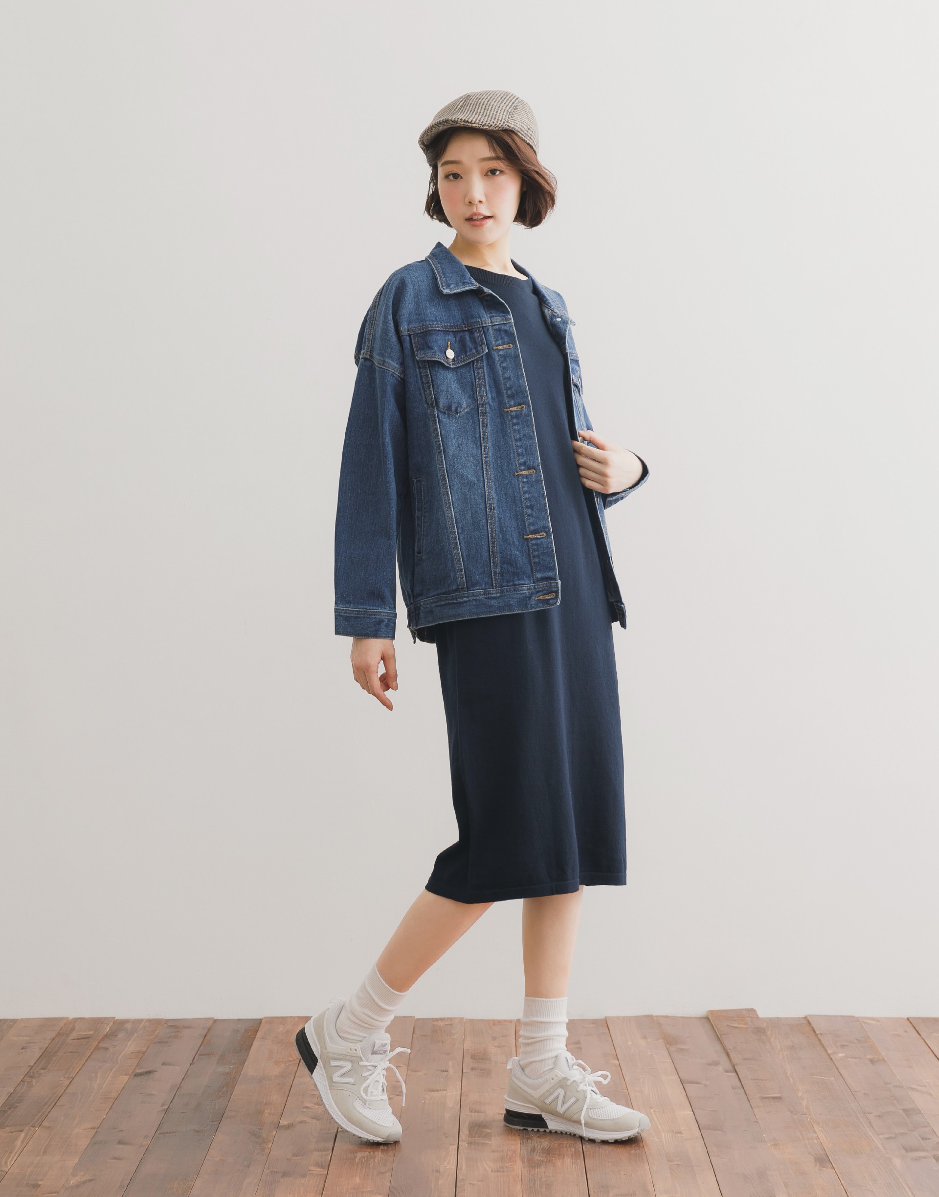 正韓國男裝 拼接刷色寬板牛仔夾克外套 夾克 牛仔外套 外套 Boy Men 產品介紹 Korea Line 韓空線 韓國男裝代購網站